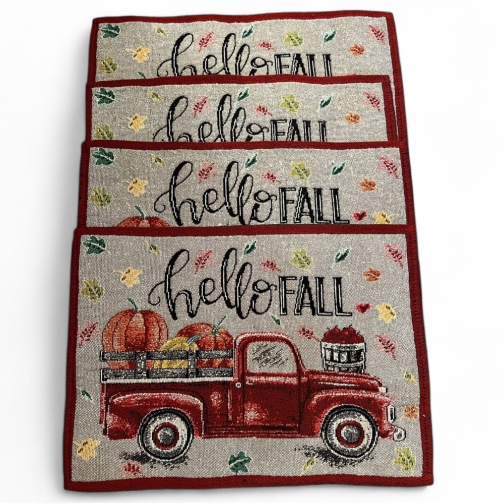 SET OF 4- TABLE PLACEMATS ‘HELLO FALL’